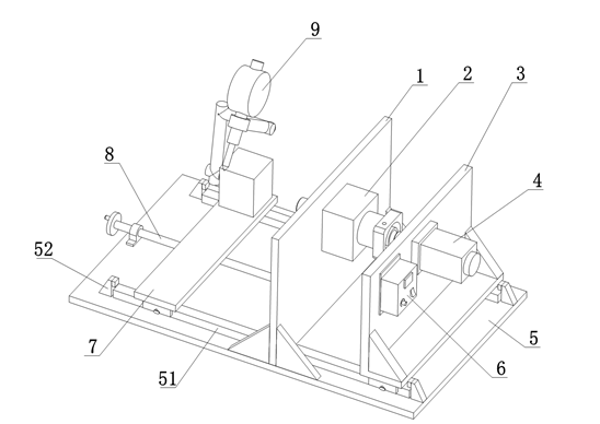 Patent line drawing of a device for measuring gearbox output shaft runout