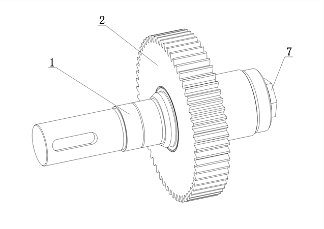 Patent line drawing of a gear expansion shaft