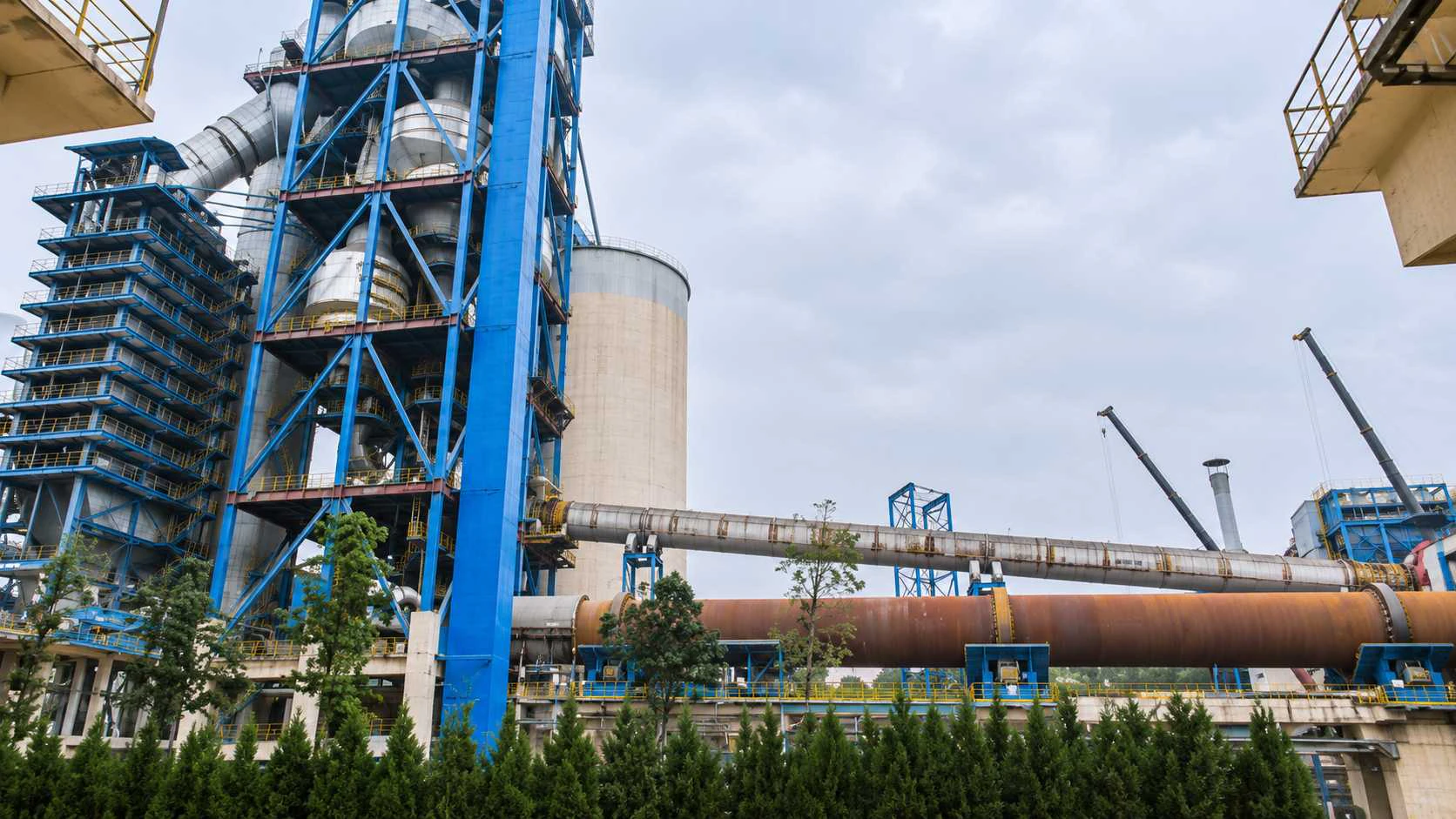 Changzheng rotary kiln shell and supporting assemblies