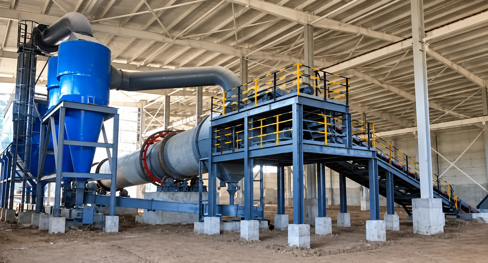 High-efficiency rotary drum dryer