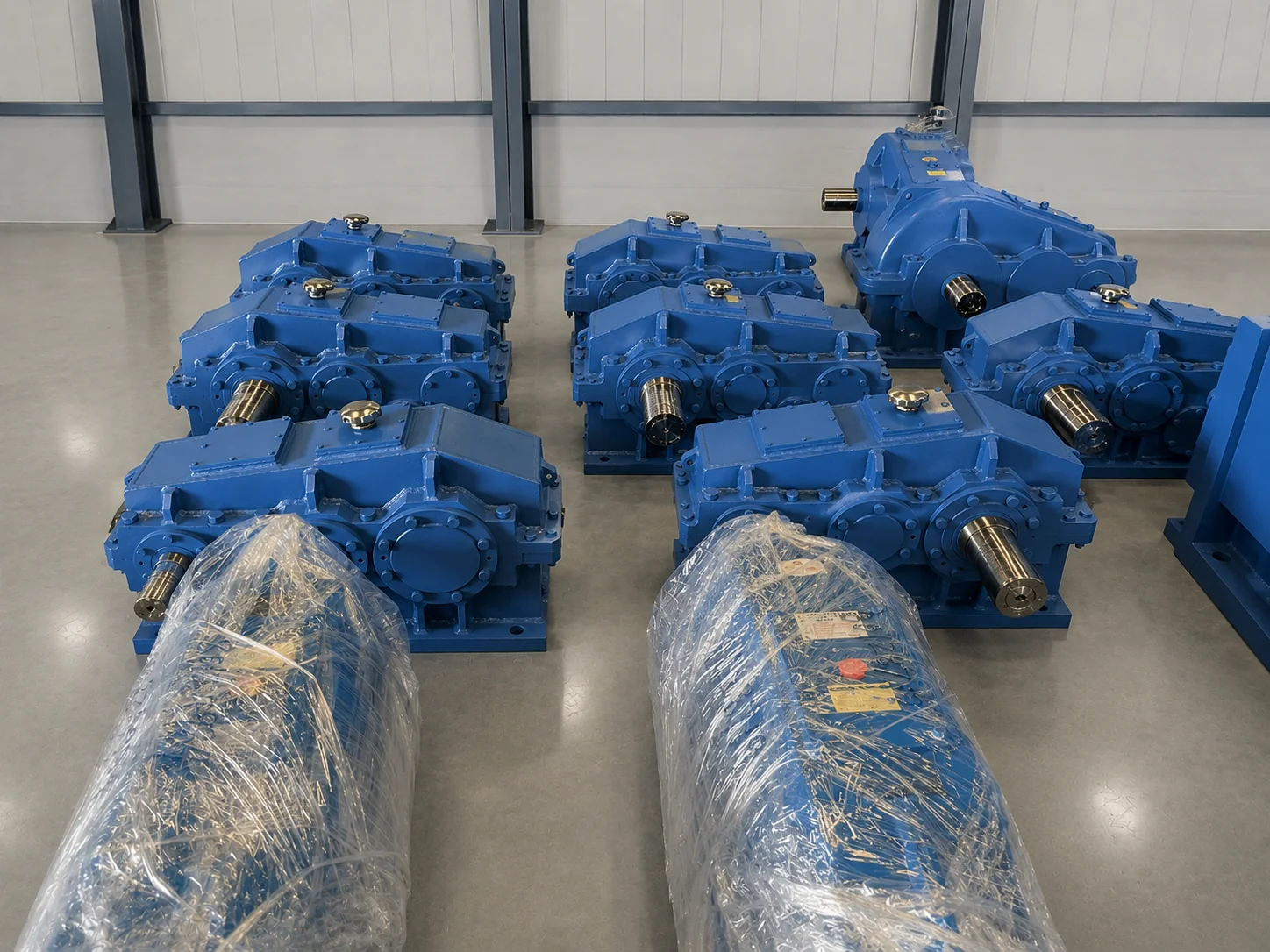 Completed industrial equipment in the Changzheng workshop
